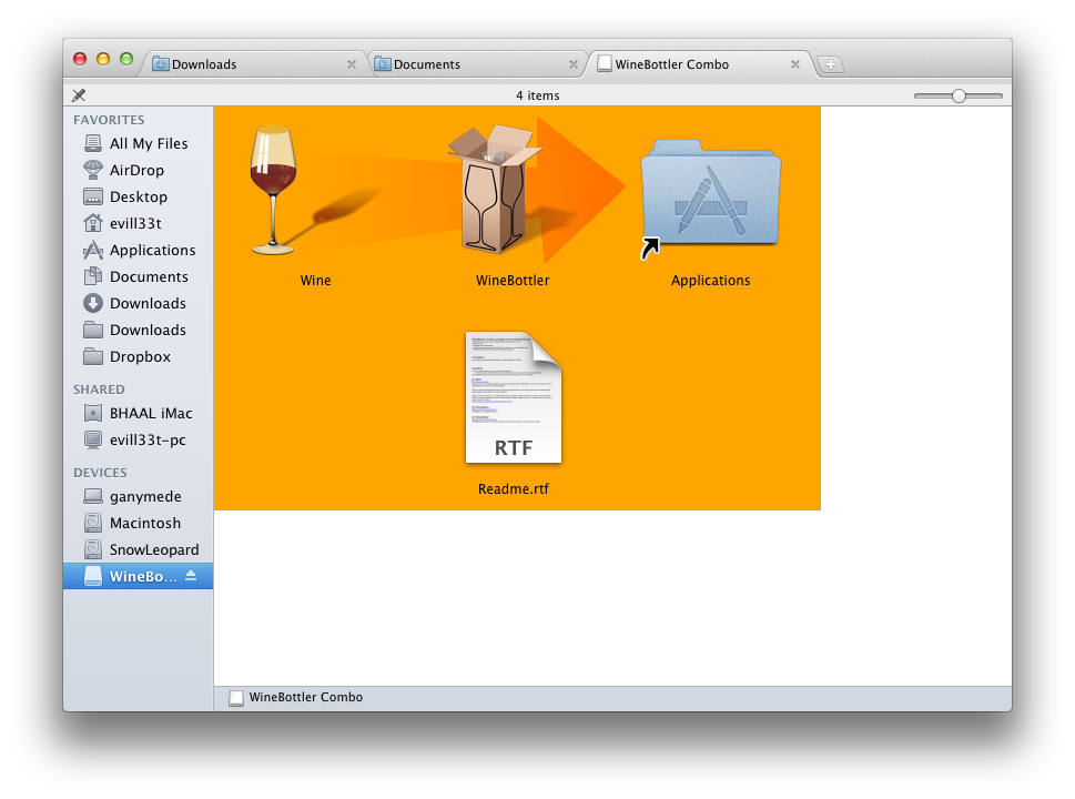 how to open a terminal emulator mac winecfg